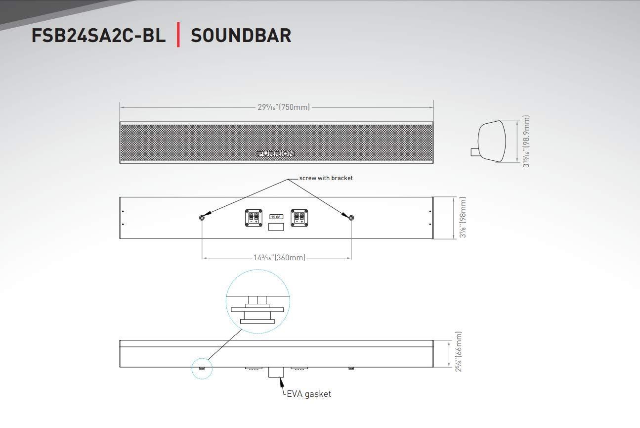 Furrion Furrion 12V 40W 2.1 Channel Soundbar FSB24SA2C-BL , black