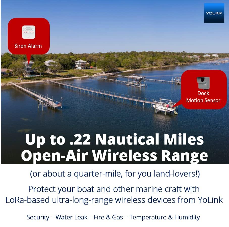 YoLink YoLink LoRa Smart Outdoor Motion Detector Sensor, Driveway Alert, Property Invasion/Tresspassing Detector, 1/4 Mile Open Air Range, Email/SMS/Push Alerts, Alexa, IFTTT, Home Assistant (Hub Required)