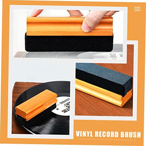 Yardenfun Yardenfun Vinyl Record Cleaner Sponge Brush for Dust Wood Handle Vintage Record Player Duster Safe Reliable