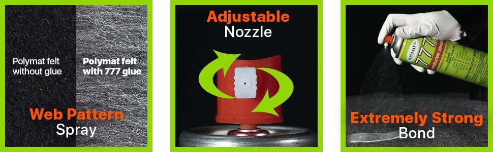 Polymat 4 Cans of Polymat 777 Foam Speaker Box Carpet Car Auto Liner and Fabric Spray Glue Adhesive