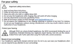POGS POGS Wireless Over-Ear Noise Cancelling Headphones | The Turtle | Adjustable and Durable Headphones | Volume Limited 85 dB, Microphone | Wireless Music-Sharing Function (rPink)