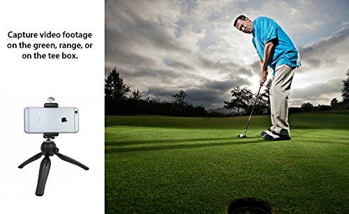 Golf Gadgets Golf Gadgets® - Folding Tripod Swing Recording System | Smartphone Tripod Setup. Great for The Range, or Course. Compatible with Most Phones. (Tripod Phone Mount)