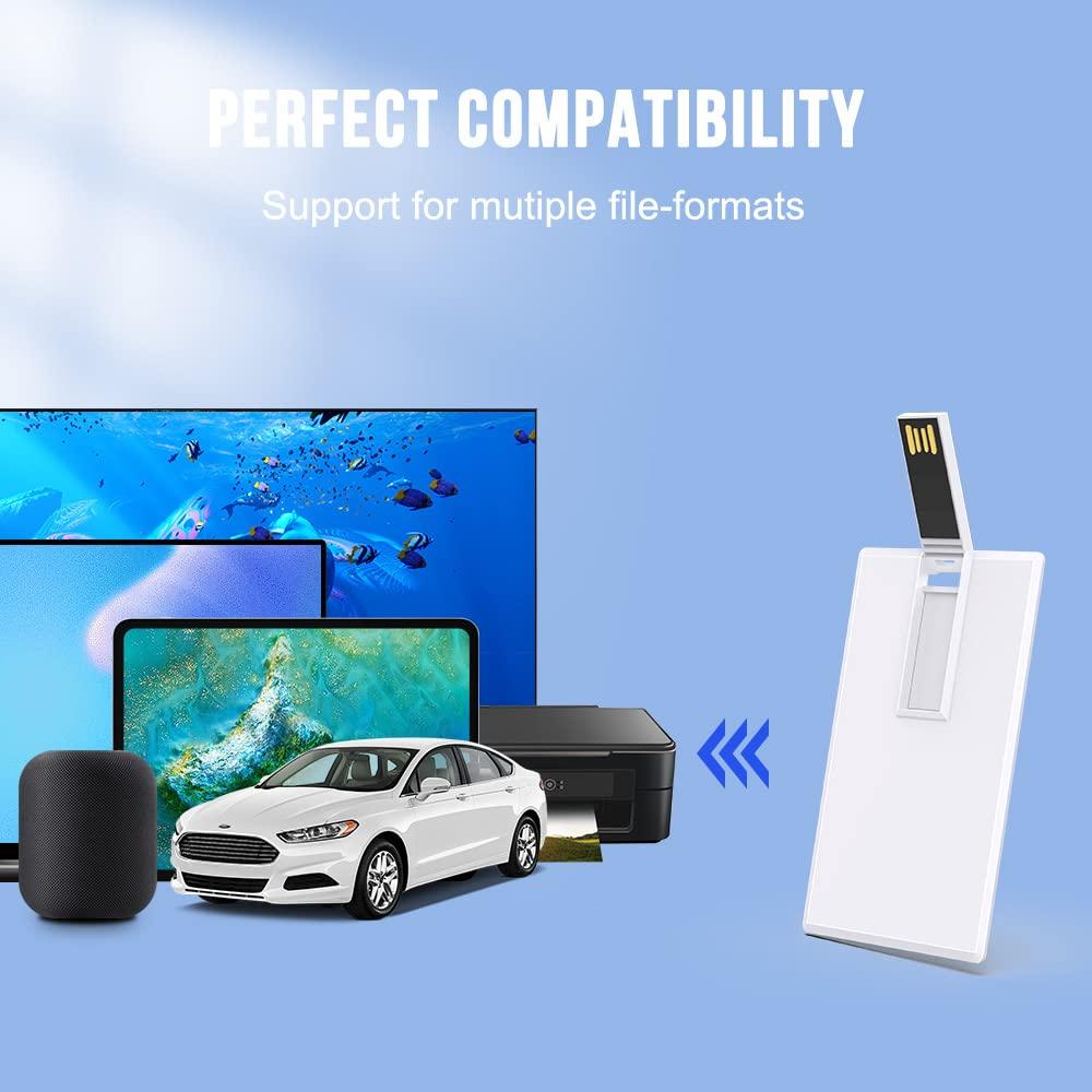 KEXIN KEXIN USB Flash Drives Credit Card Bank Card Shape Flash Drive Memory Stick Key Credit 2GB 2G USB Drive - Bulk Flash Drives - 50 Pcs (White Card)