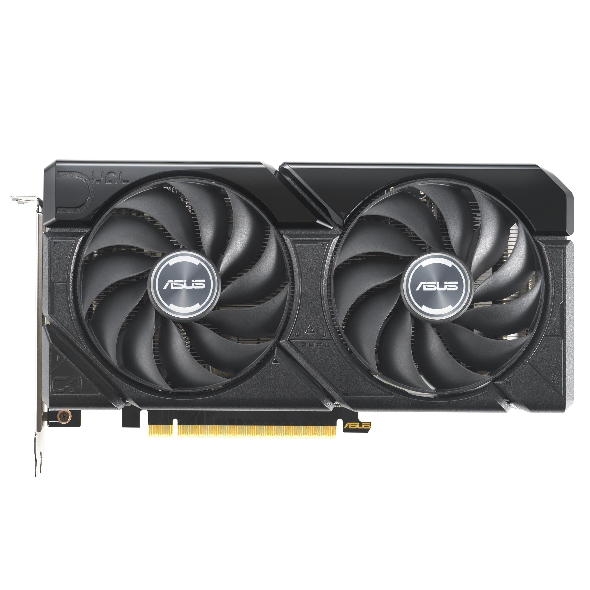 ASUS ASUS Dual GeForce RTX 4070 Super EVO OC Edition 12GB GDDR6X (PCIe 4.0, 12GB GDDR6X, DLSS 3, HDMI 2.1a, DisplayPort 1.4a, 2.5-Slot Design, Axial-tech Fan Design, 0dB Technology, and More)
