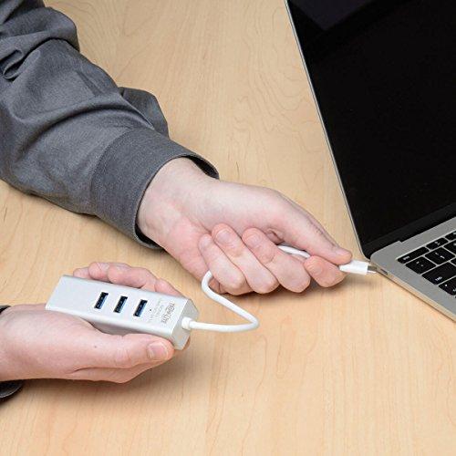 Tripp Lite Tripp Lite 3-Port USB-C to USB-A Portable Hub with Gigabit Ethernet Port (GbE), RJ45, USB 3.1 Gen 1 Type-C to Type-A, Aluminum (U460-003-3A1G)