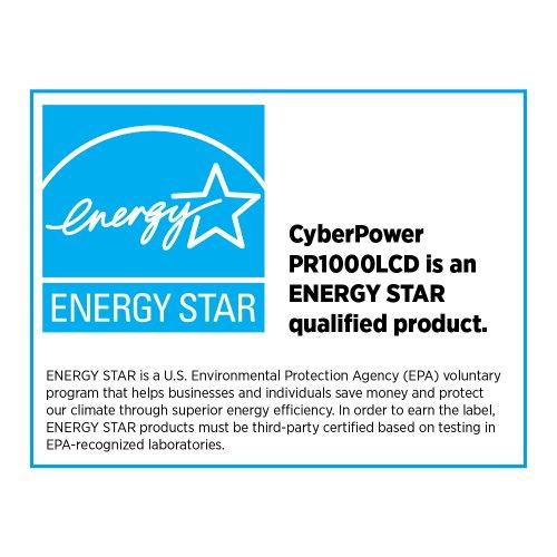 CyberPower CyberPower PR1000LCD Smart App Sinewave UPS System, 1000VA/1000W, 8 Outlets, AVR, Mini-Tower