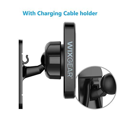 WixGear WixGear Magnetic Phone Car Mount, Universal Stick On Dashboard Magnetic Car Mount Holder, for Cell Phones and Mini Tablets with Fast Swift-snap Technology, (Rectangle Stronger Design)
