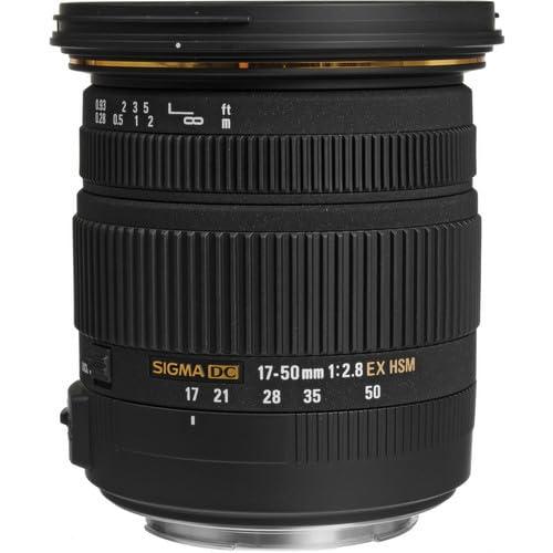 Sigma Sigma 17-50mm f/2.8 EX DC OS HSM Lens for Canon EF + 64GB Sandisk Extreme Pro SD Card (Extreme Bundle) with Accessories