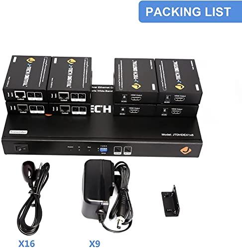 J-Tech Digital J-Tech Digital JTDHDEX1x8 ProAV Premium Quality 1X8 HDMI Extender/HDMI Amplifier/HDMI Splitter Over Ethernet Cable
