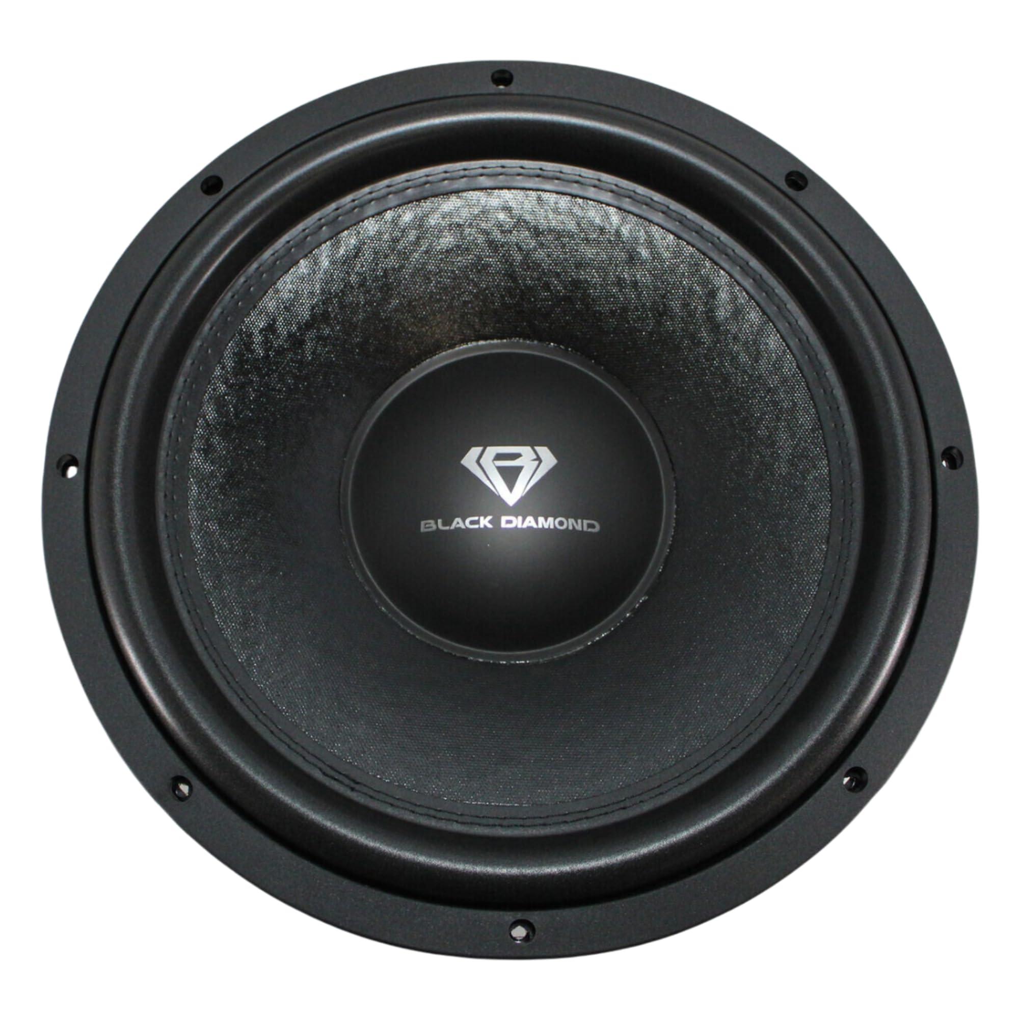 BLACK DIAMOND BLACK DIAMOND DIA-15S Car Audio 15\" Subwoofer 4-Ohm Single Voice Coil 600 Watts - 15\" inches Subwoofer Bass Great for Car/Truck Sound Systems