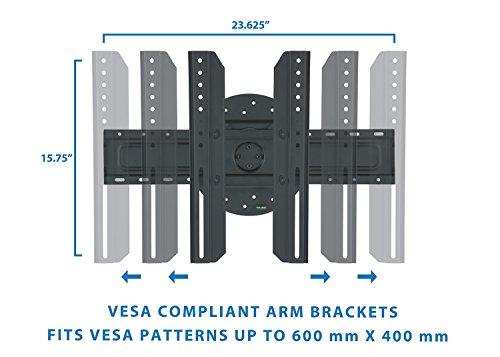 Mount-It! Mount-It! TV Wall Mount Landscape to Portrait Rotation, Fixed Mounting Bracket, Low-Profile for Samsung, Sony, Toshiba, Sharp, LG, Element, Westinghouse, TCL 32 to 60 Inch (Some 70") TVs, 110 lbs
