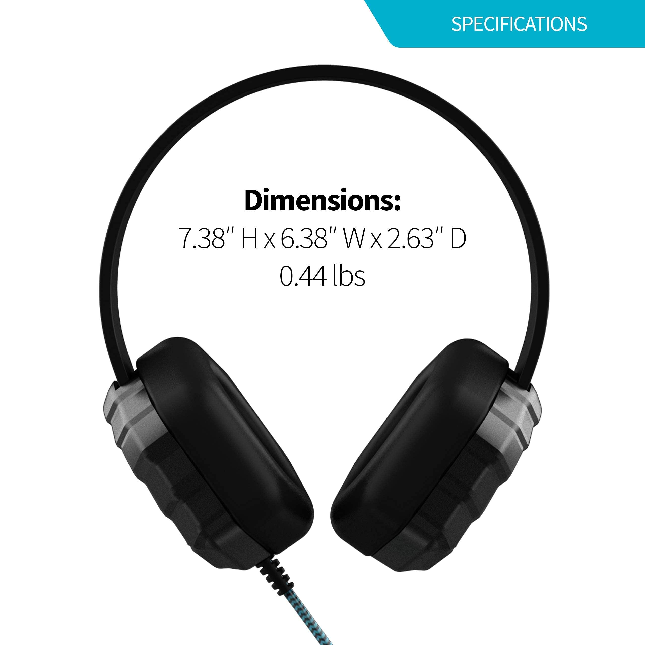 Gumdrop Cases Gumdrop DropTech B1 On-Ear Headphone. Designed for K-12 Students, Teachers and Classrooms Drop Tested, Rugged and Reliable for an Enhanced Educational Learning Experience. Color Black