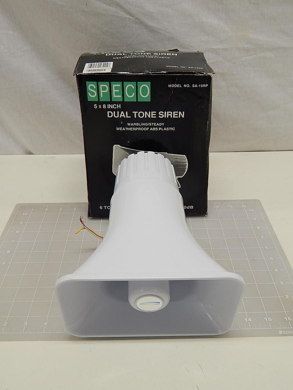 Speco Speco SA15RP 30W 5" x 8" Dual Tone Alarm Siren