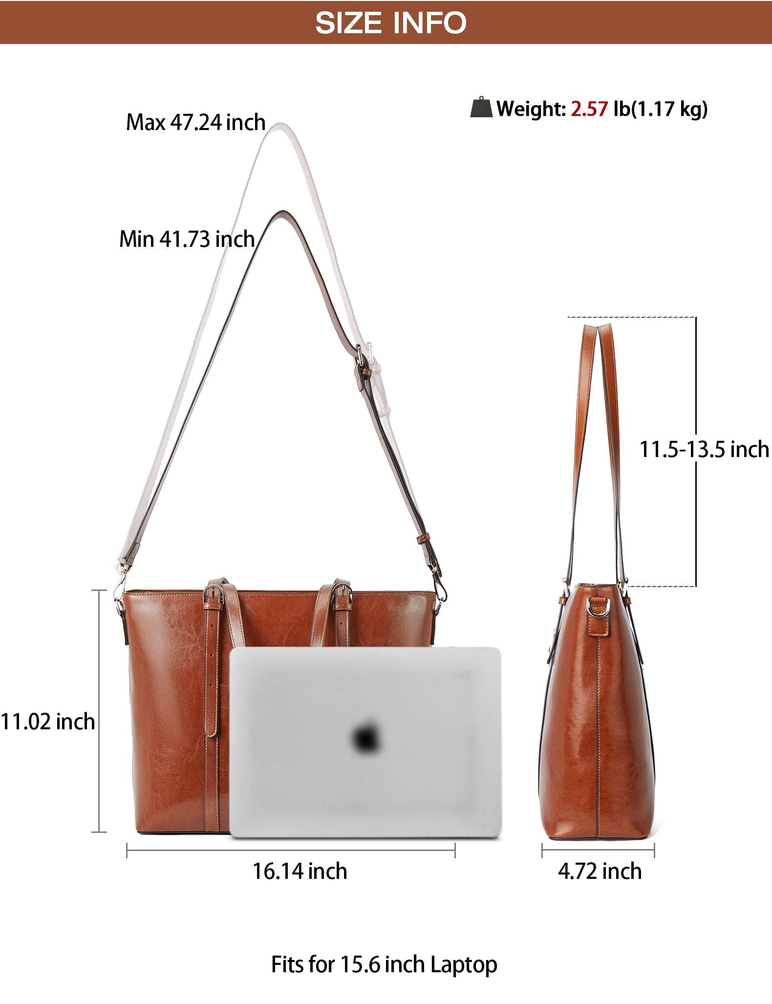 BOSTANTEN BOSTANTEN Womens Leather Laptop Tote & Womens Leather Wallets