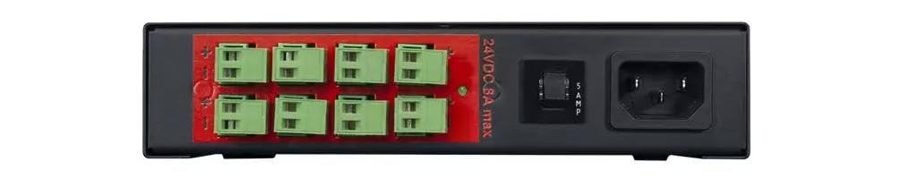 Lowell Lowell DCP-24 DC Power Distribution, 8 Output (24VDC); Each Output Protected by PTC Fuse with Auto Reset; Power Status LEDs; Universal Input 100-240VAC, 50/60Hz