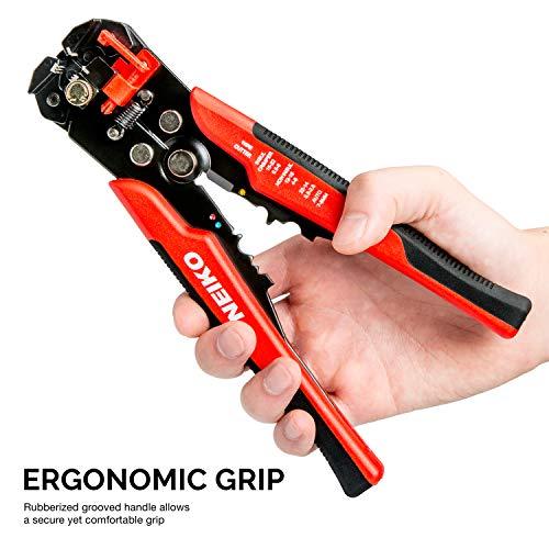 Neiko NEIKO 01924A 3-in-1 Automatic Wire Stripper, Cutter, and Crimping Tool, Auto Self-Adjusting Pliers that Cut up to 24 AWG