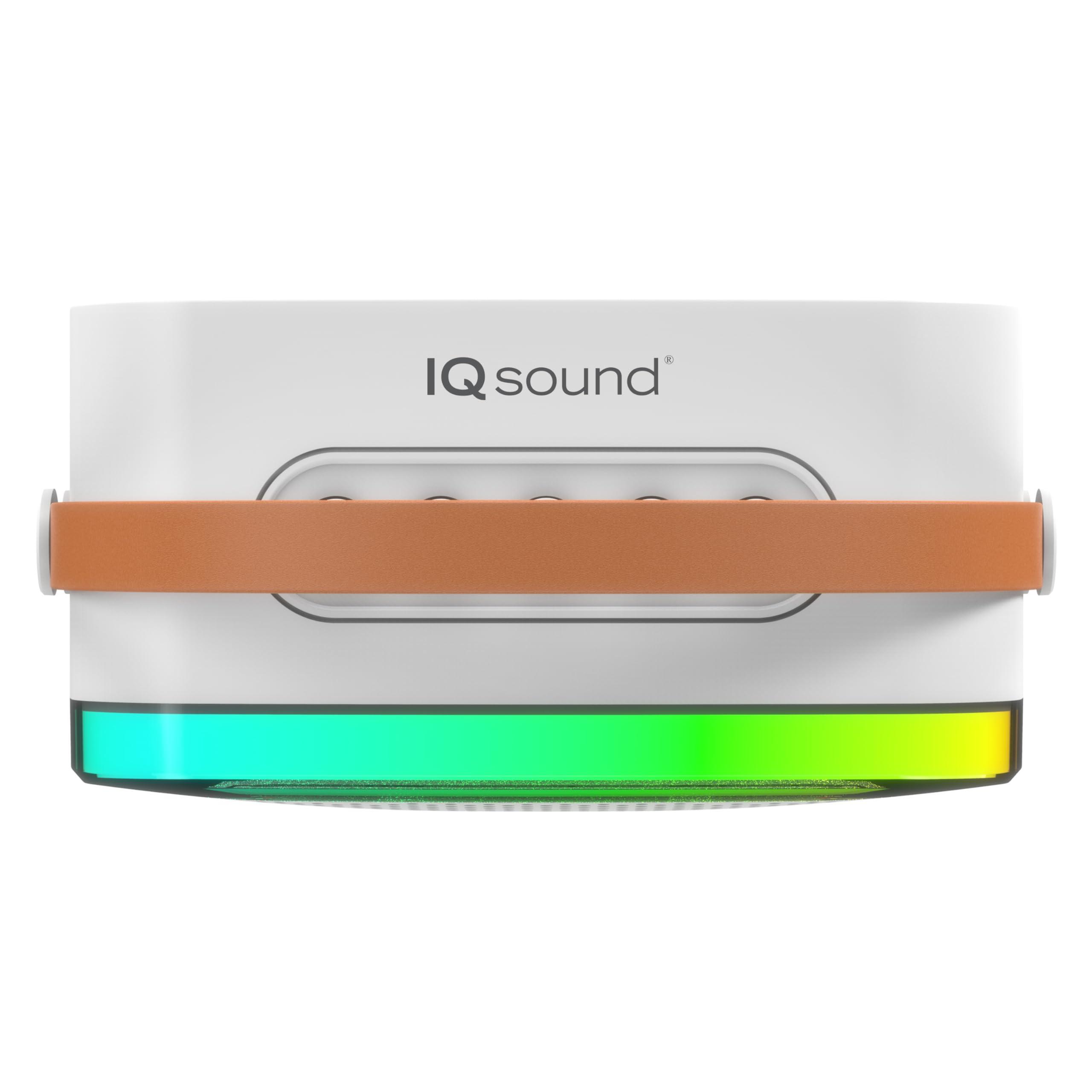 Supersonic IQ Sound IQ-908K Mini Karaoke Bluetooth Speaker with Wireless Microphone, RGB Lights Surround, Fun Voice Changing in Rechargeable Compact, and Portable Design Ideal Gifts for Kids and Adults (White)