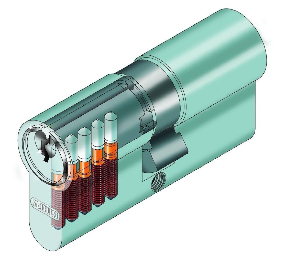 Abus ABUS Door Cylinder Type C73N, 49934 - Nickel Plated, Modern Style, Key Lock, Door Cylinders