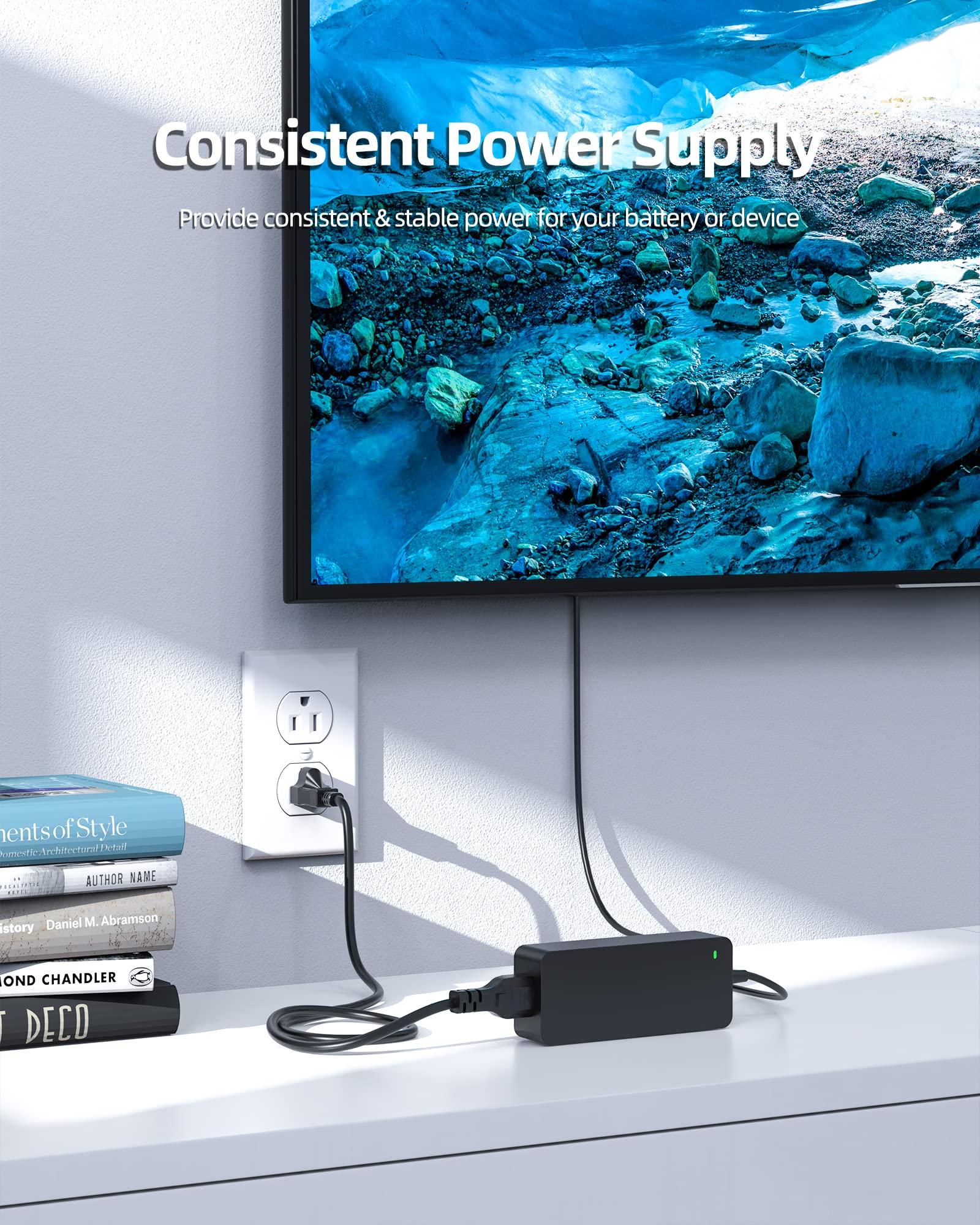 Superer 90W AC Charger Fit for LG-Monitor 27 32 34 inches 32GN650-B/GP850-B/GN63T/27GP83B 27GP850/GP83B-B/UK580-B 29WP50S 32GK60W/UP50S/UP50S-B/GN63T-B 34GP63A-B/WP65C-B STB-6500 Power Supply Adapter Cord