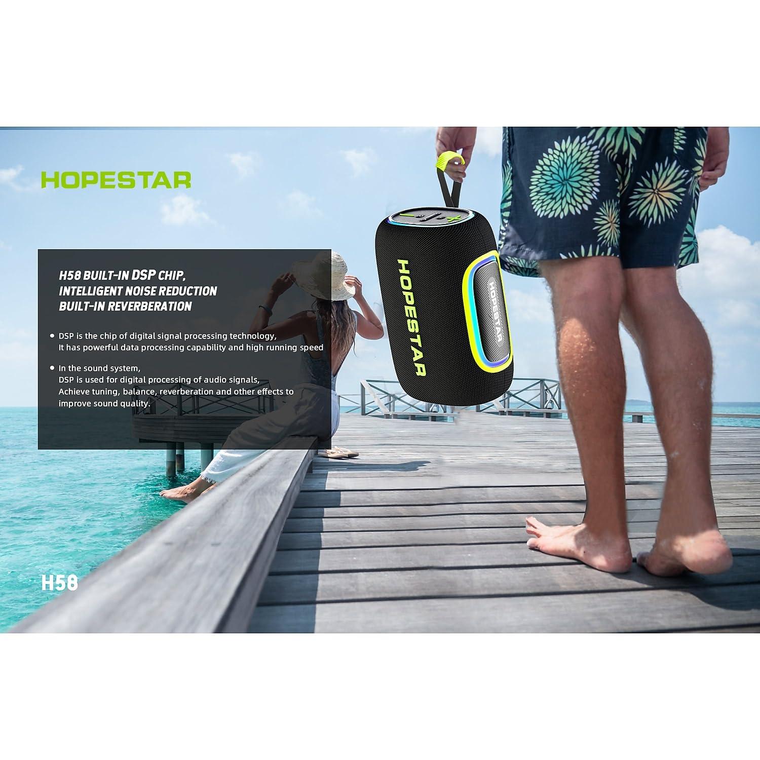 WorryFree Gadgets Portable Wireless Waterproof Bluetooth Speaker, 65W Output, 8000mAh Battery, RGB Lights, EQ Modes, 10M Range, TWS Connection, AUX/TF Card (Green)