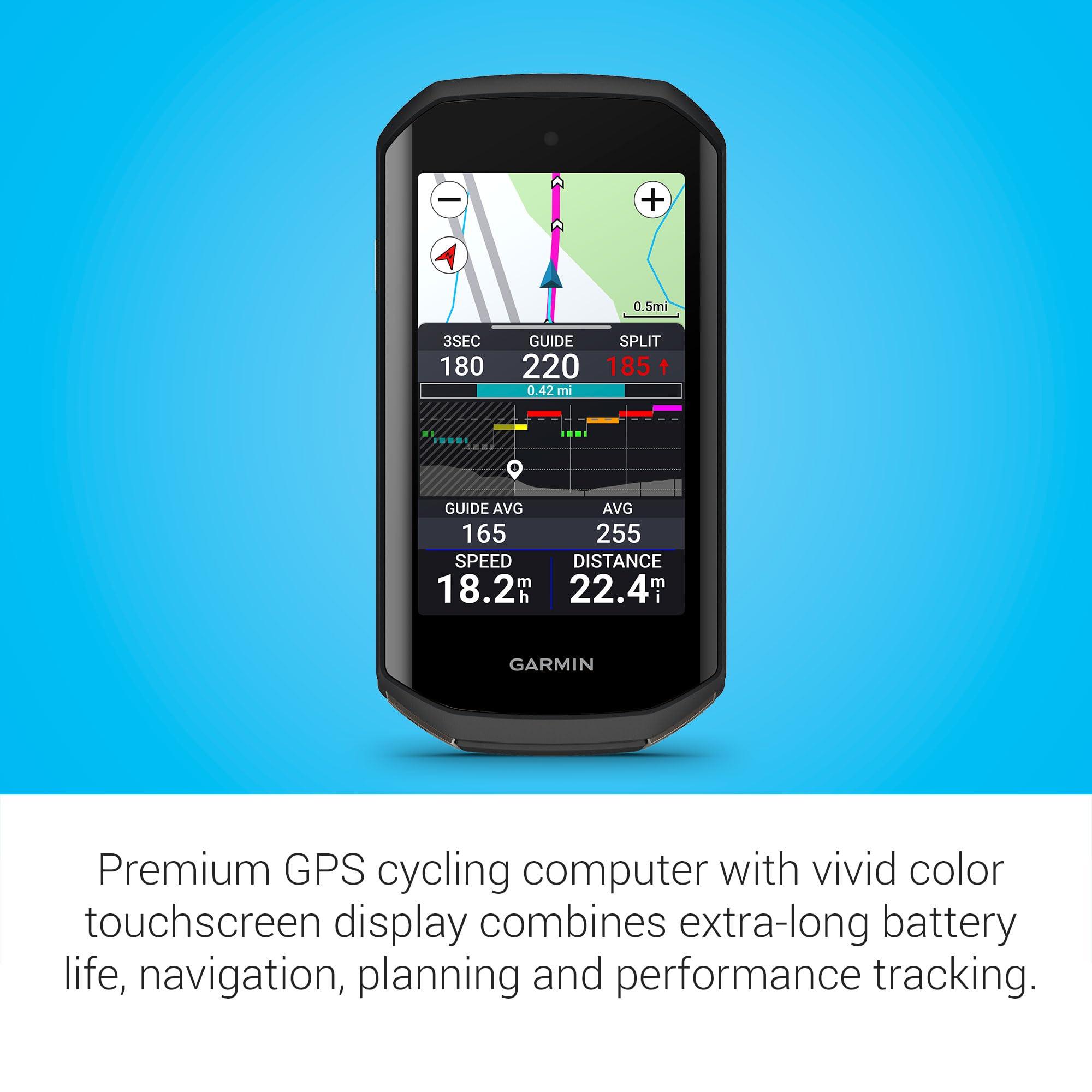 Garmin Garmin Edge 1050, Premium Cycling Computer, Vivid Color Touchscreen Display, Built-in Speaker, Advanced Training and Group Ride Features, Road Hazard Alerts