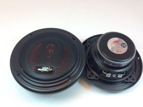 Virtual Reality Sound Labs Virtual Reality Sound Labs 4" Speakers 3 Way 100 WATTS @ 4 OHMS with Black Speaker Grill (4" Speakers)