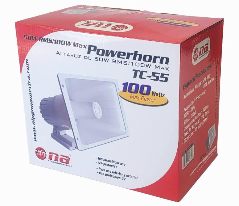 Nippon America Nippon America PA Power Horn Speaker 100 Watt Indoor Outdoor 100W with HiFi Amplifier Qty 2