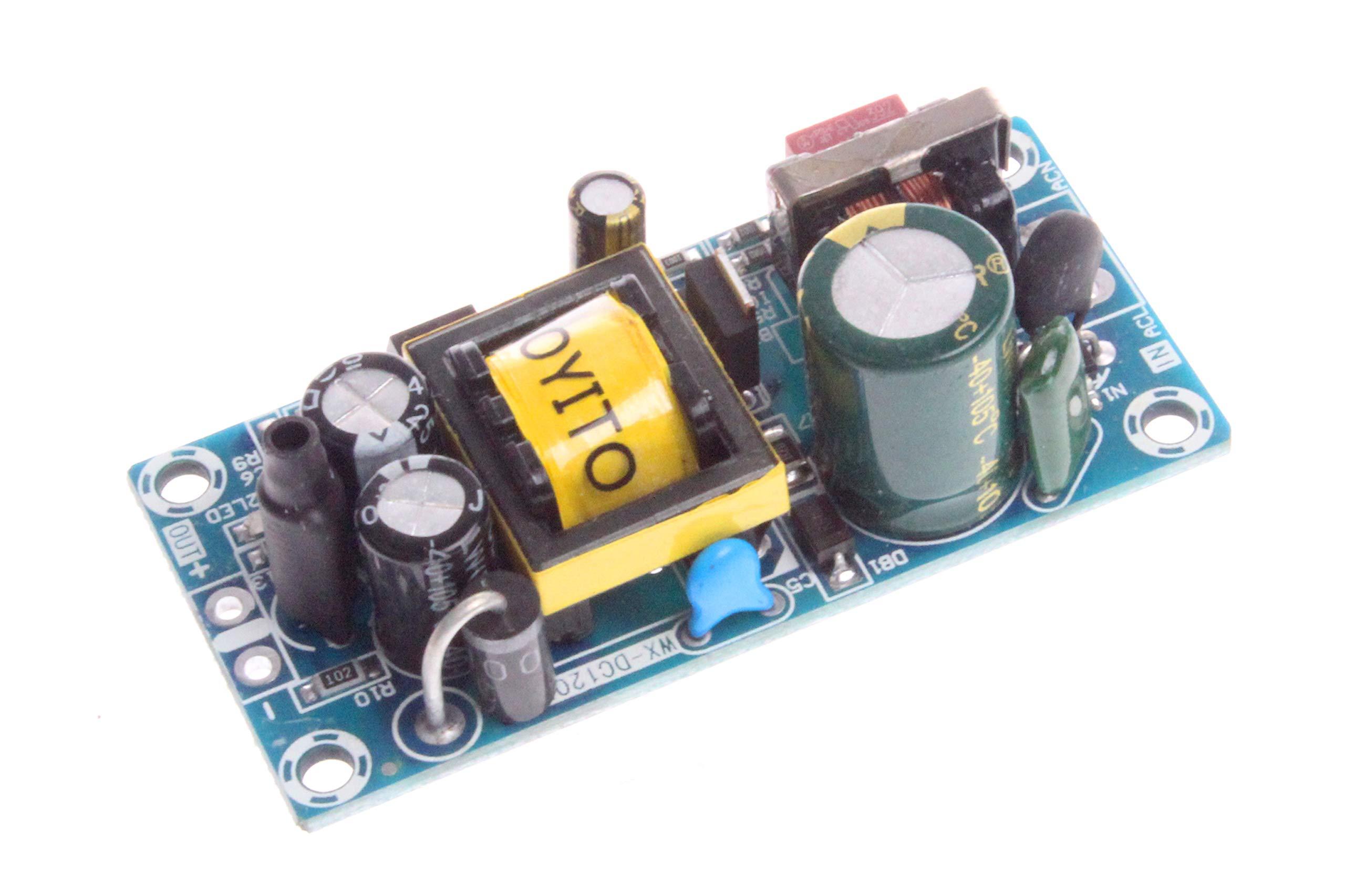 NOYITO NOYITO AC to DC Isolated Power Supply Module AC 120V 85V - 264V to DC 12V 1A 12W Peak 12V 2A 24W Max Power Module with Overvoltage Overload Short-Circuit Protection (12V 1A, Peak 2A)