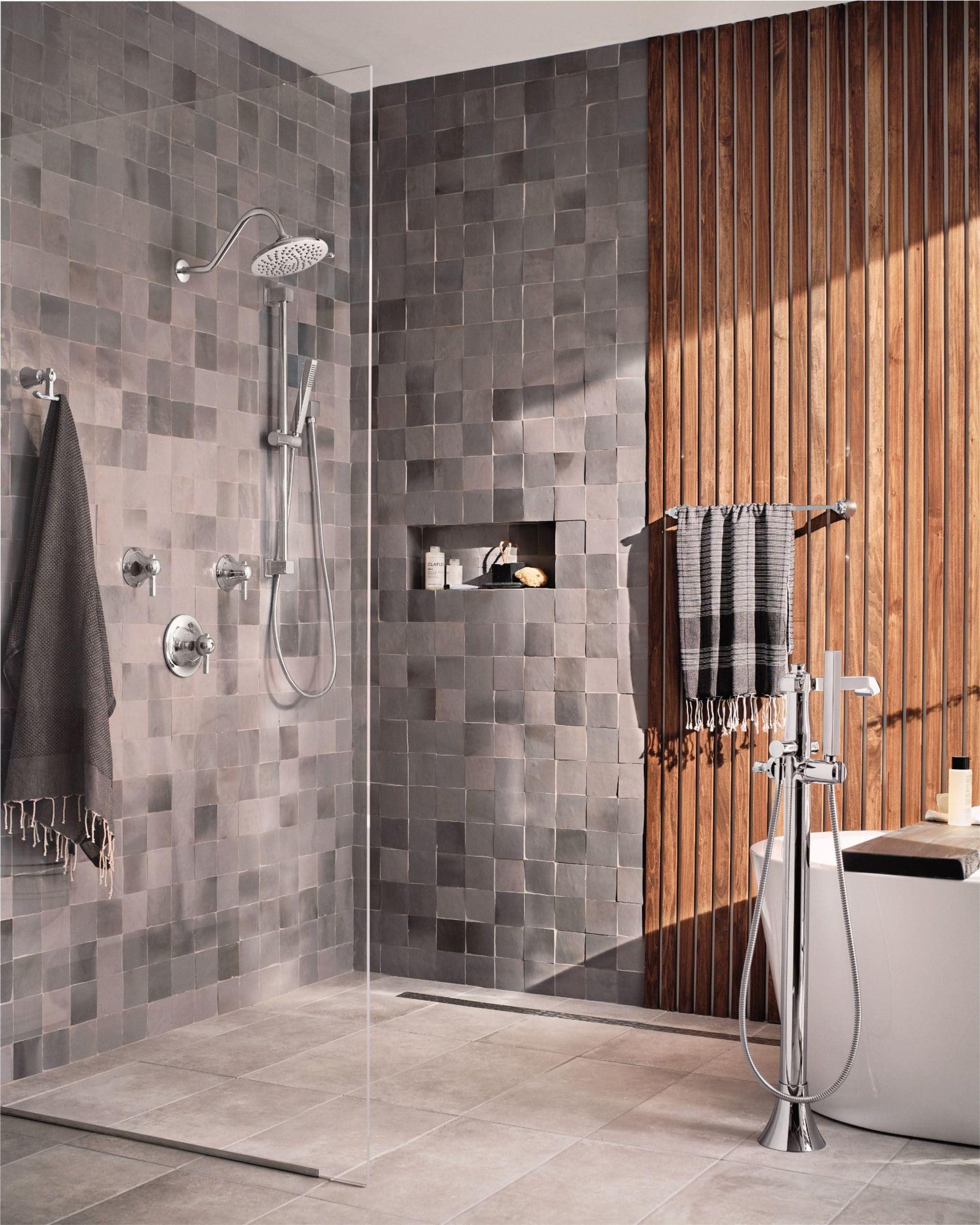 Moen Moen Velocity Chrome Two-Function Rainshower 8-Inch Shower Head with Immersion Technology for a High-Pressure Rinse, S6320