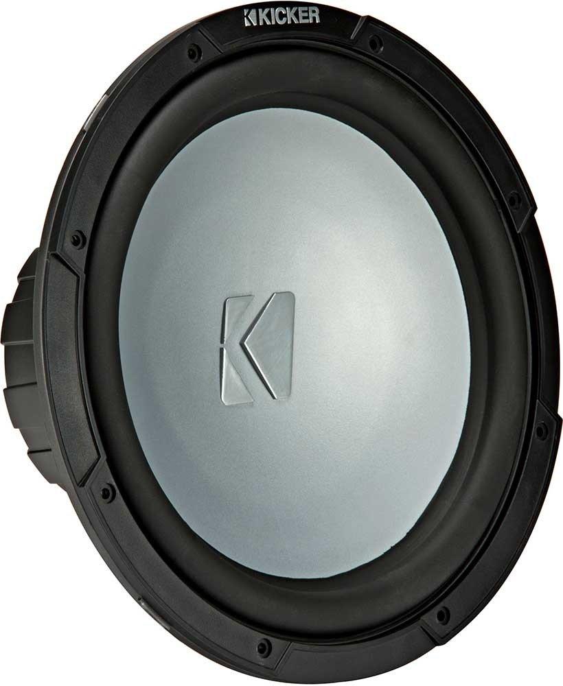 KICKER KICKER Marine Subwoofer Package of 2 Items - 12" KM Series Subwoofer (Pair) for Boat 4-ohm - 2X 45KM124 Weather Resistant Subwoofer