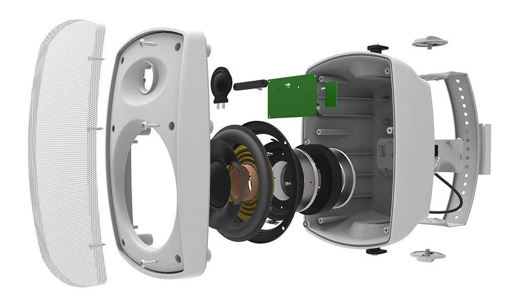 OSD Audio OSD Audio 5.25\" Wireless Bluetooth Outdoor Patio Speaker Architectural Stereo Pair White BTP525 Long Range