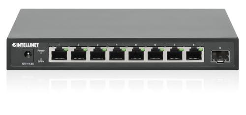 Intellinet Intellinet 9-Port Switch with 8 x 2.5G Ethernet Ports and 1 SFP+ Uplink - 60 Gbps Switch Fabric/Switching Capacity, Fanless, Wall-Mountable 3 Yr Mfg Warranty 562096