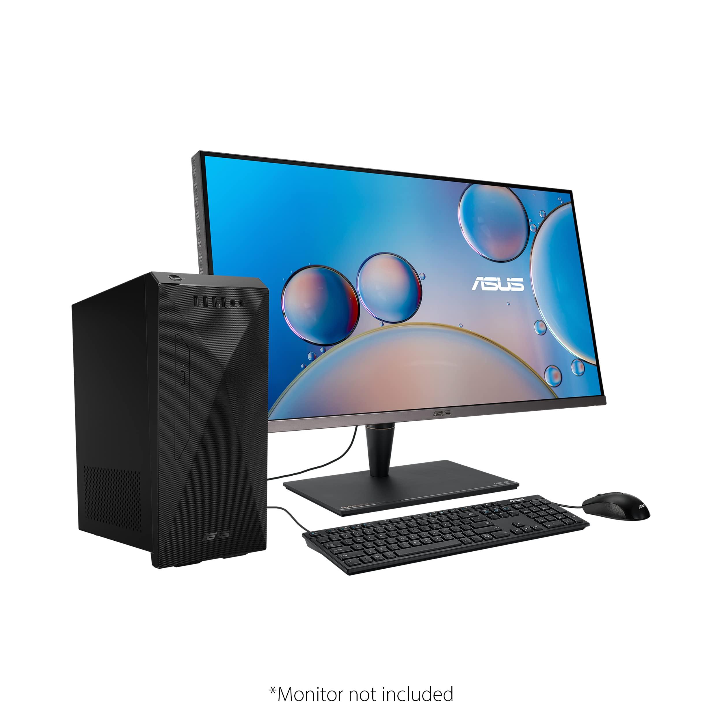 ASUS ASUS S500MC Small Form Factor Desktop PC, Intel Core i7-11700, 16GB DDR4 RAM, 512GB PCIe SSD, TPM 2.0, Windows 11 Home, Black, with an Optical Drive, S500MC-DH704