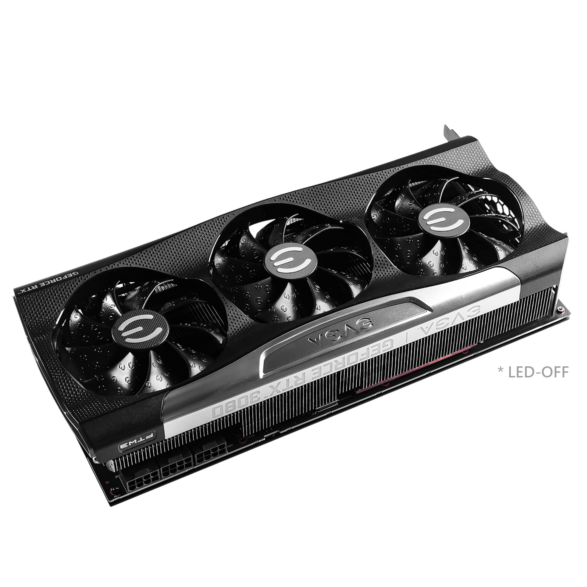 EVGA EVGA GeForce RTX 3080 FTW3 Ultra Gaming, 10G-P5-3897-KL, 10GB GDDR6X, iCX3 Technology, ARGB LED, Metal Backplate, LHR