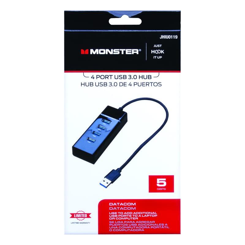 Monster Monster Just Hook It Up USB to Port Hub 1 pk