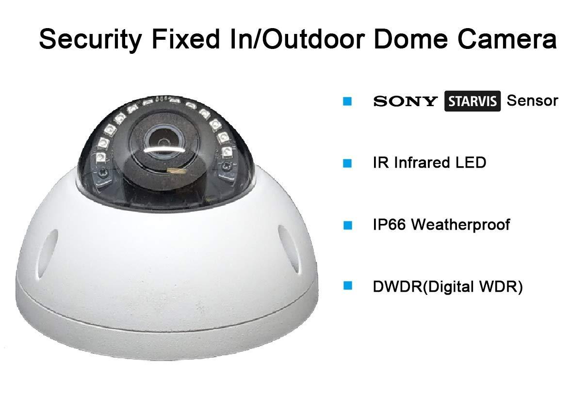 101 AV Inc 101AV 1080P True Full-HD 4in1 (TVI, AHD, CVI, CVBS) 2.8mm Fixed Lens IR Indoor Outdoor Dome Camera 2.4 Megapixel STARVIS Image Sensor BACK-ILLUMINATED IMAGE SENSOR 20 meter IR Range DWDR OSD IP66