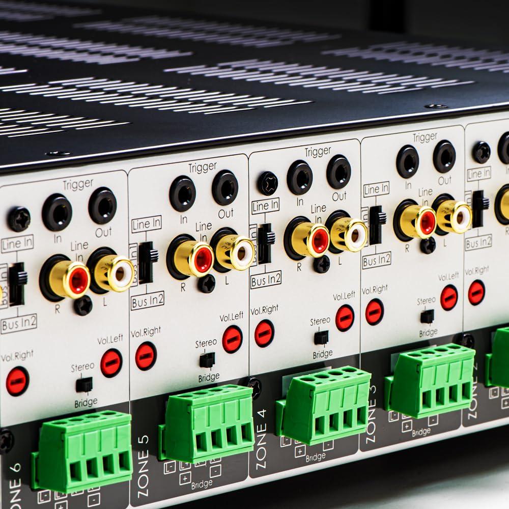 OSD Audio OSD MX1680 GEN2 8 Zone Amplifier 16Ch x 80W, Class D, Front Panel On/Off Buttons, Distributed Audio