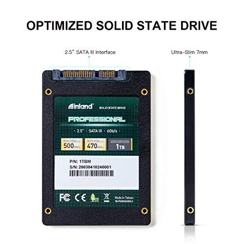 INLAND INLAND Professional 1TB SSD 3D NAND SATA III 6Gb/s 2.5" 7mm Internal Solid State Drive (1T)