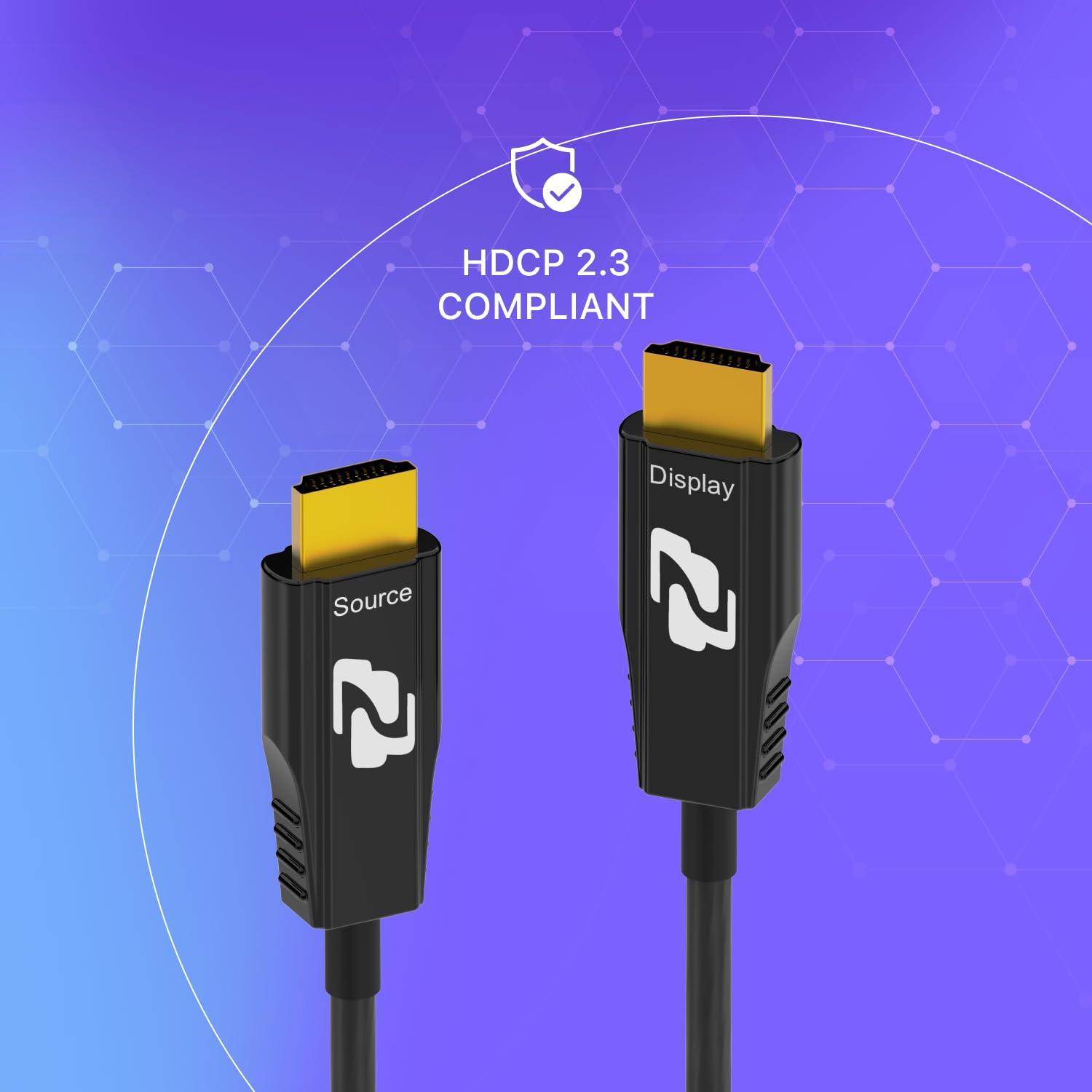 BZB GEAR BZB GEAR 8K Ultra HD HDMI 2.1 48Gbps Active Optical Cable - 20m/66ft - BG-CAB-H21A20