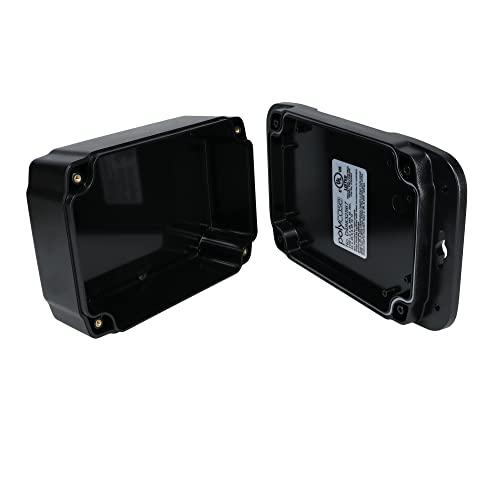 Bud BUD Industries HD-7600 Heavy Duty Impact Resistant NEMA Plastic Box 6.62" L x 4.68" W x 2.37" H, Black