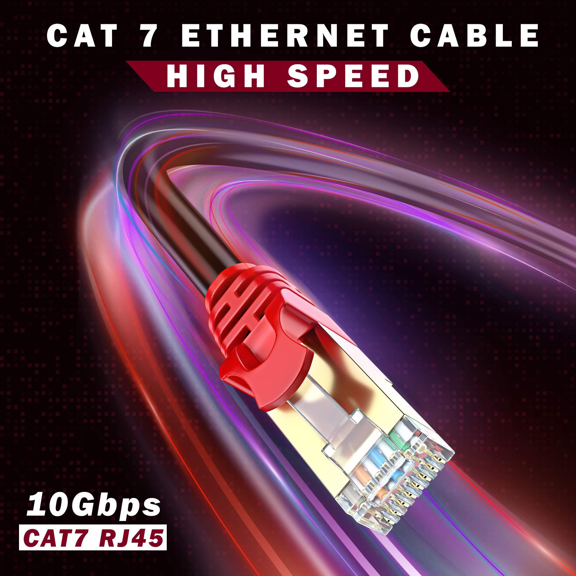 Maximm Maximm Cat7 Outdoor Ethernet Cable - 50 Foot - High Speed Direct Burial Waterproof LAN Cable