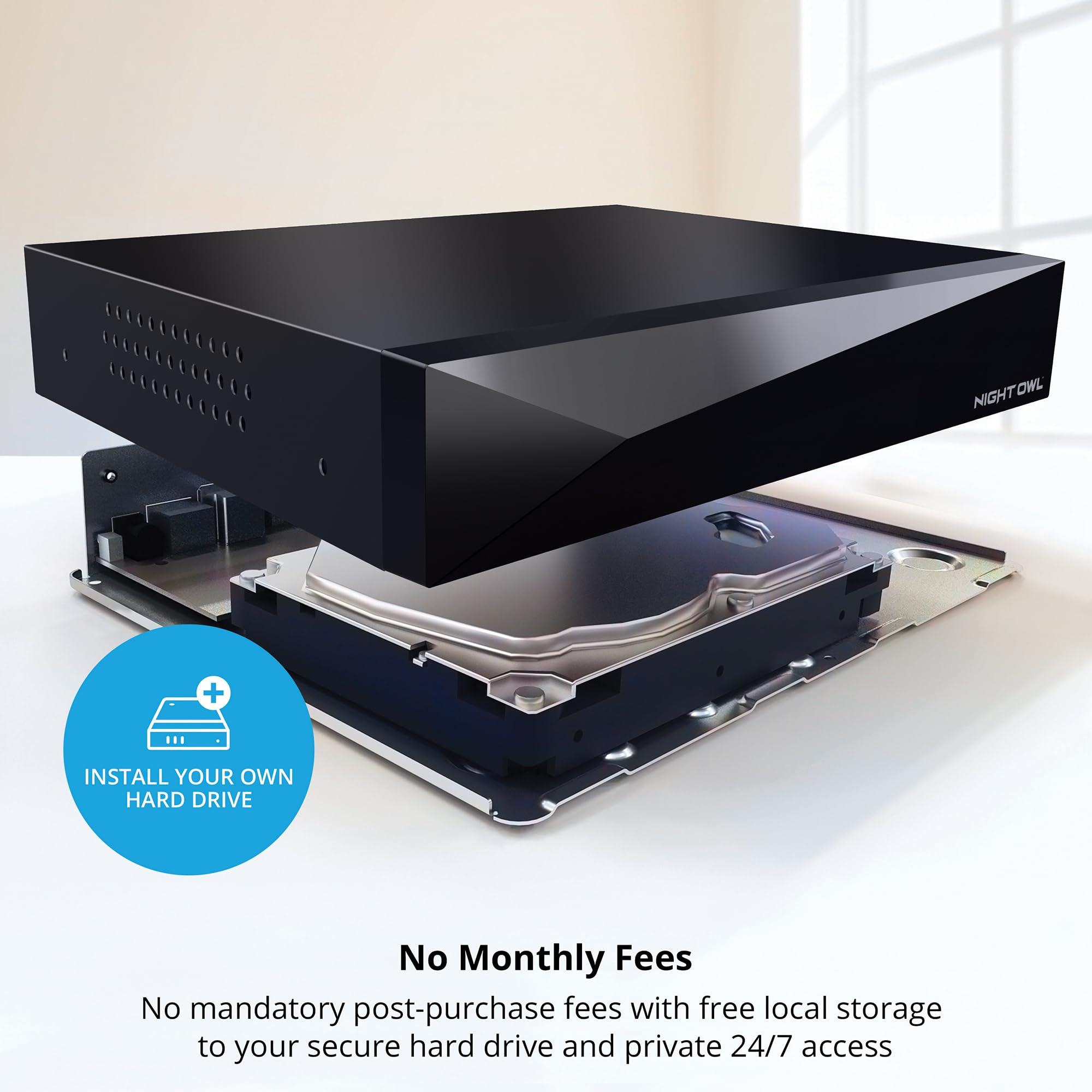 Night Owl Night Owl 2-Way Audio 12 Channel 4K DVR with Customizable Storage - Add up to 12 Total Devices