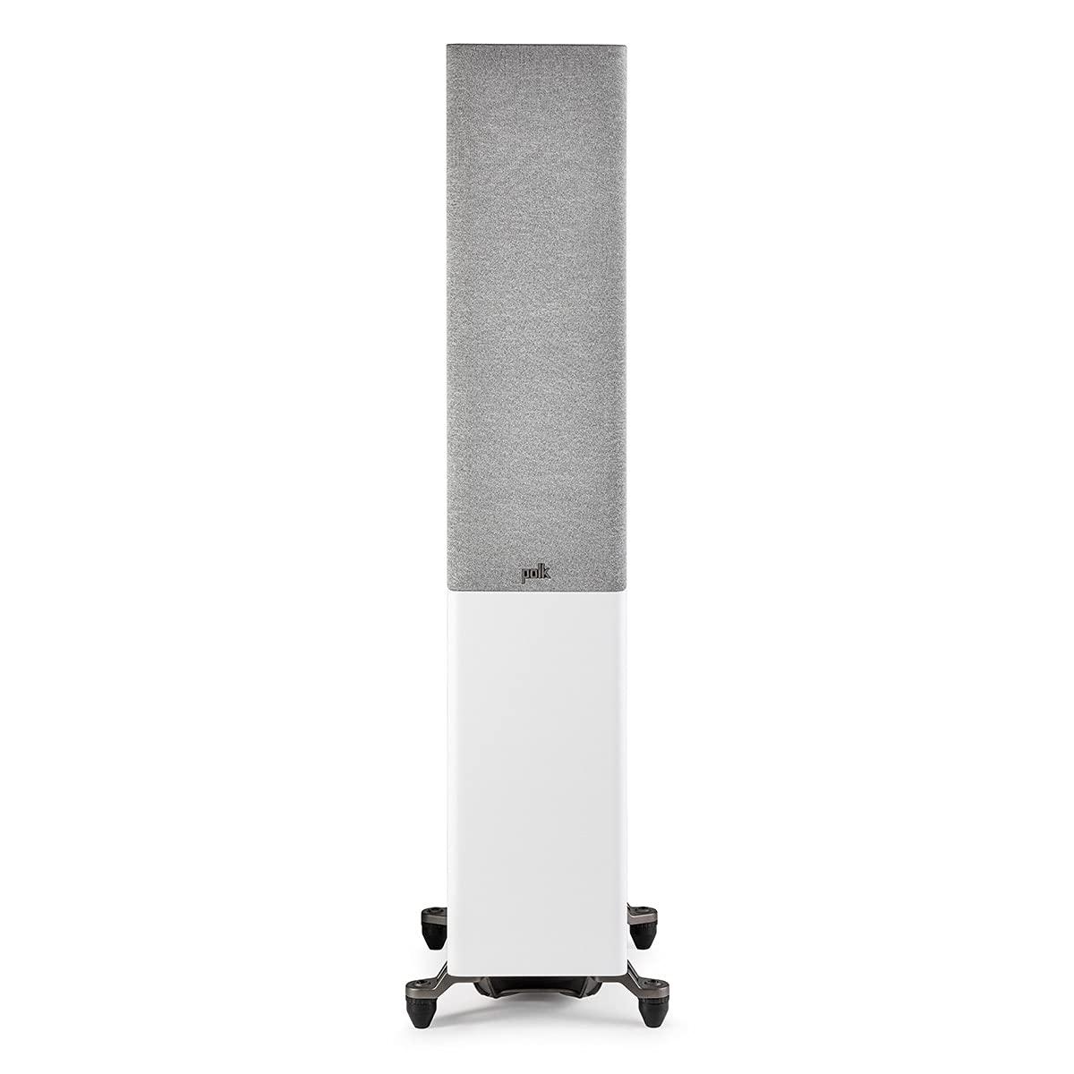 Polk Audio Polk Audio Reserve Series R600 Tower Speaker, 1\" Pinnacle Ring Tweeter & Dual 6.5\" Turbine Cone Woofers, Hi-Res Certified, Dolby Atmos & IMAX Enhanced for Dynamic Home Theater Audio, White