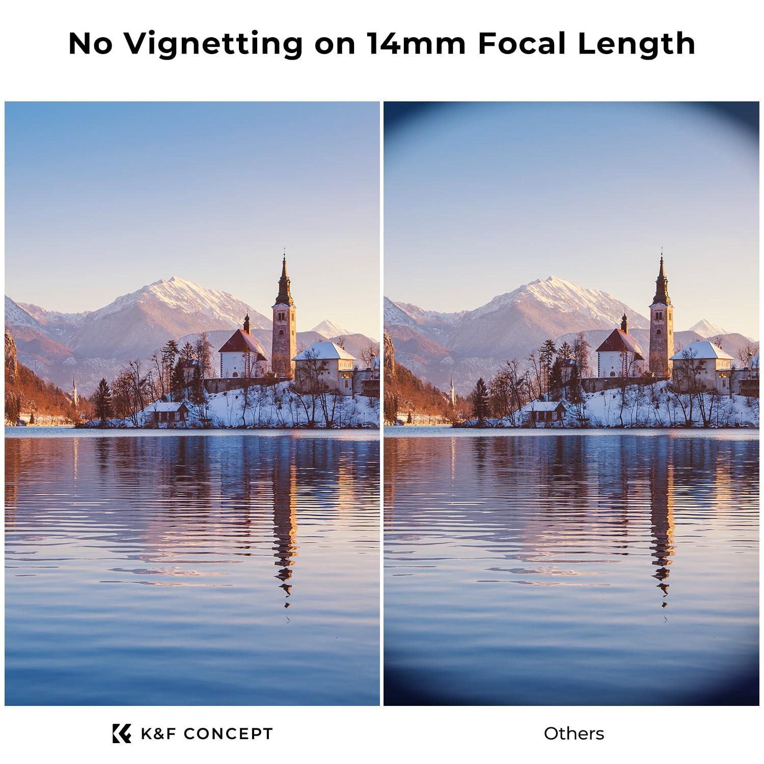 K&F Concept 67mm Variable ND2-400 & Filter Cap Kit, 1-9 Stops Variable Neutral Density TPU Lens Filter Cap Set