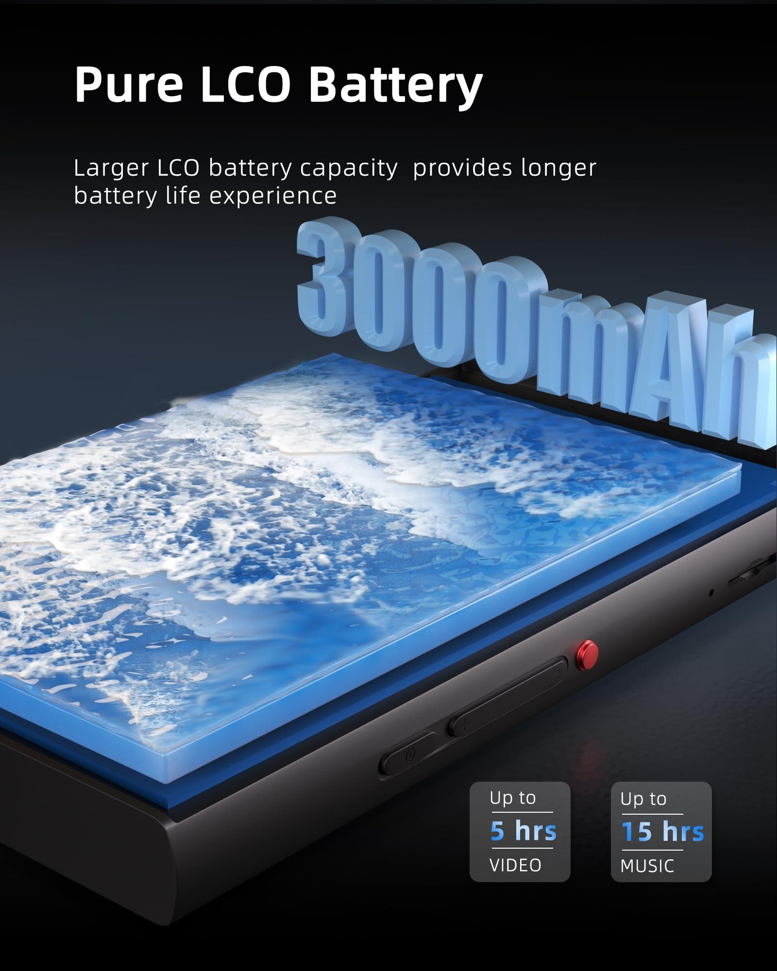 PECSU MP3 Player for Kids with Parental Controls,YouTube Kids,Spotify Kids,Piano Kids,Amazon Music,Audible,APP Store,5\" HD IPS Music Player Up to 1TB with Leather case