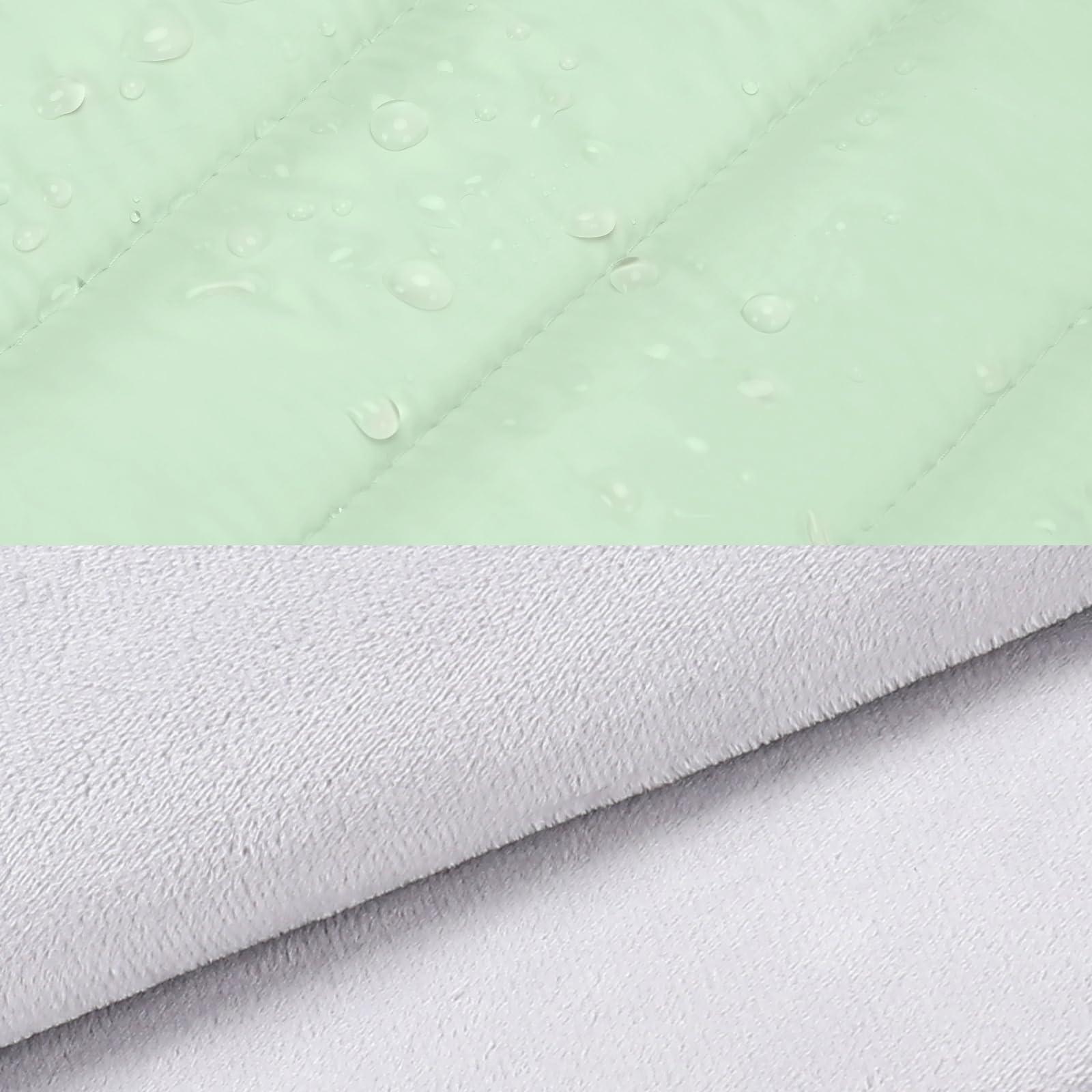 MOSISO MOSISO Compatible with MacBook Pro 14 inch Case 2024-2021 M3 A2918 A2992 M2 A2779 M1 A2442, Plastic Hard Shell&Puffy Horizontal Sleeve Bag with Small Case&Keyboard Cover, Mint Green&Sage Green