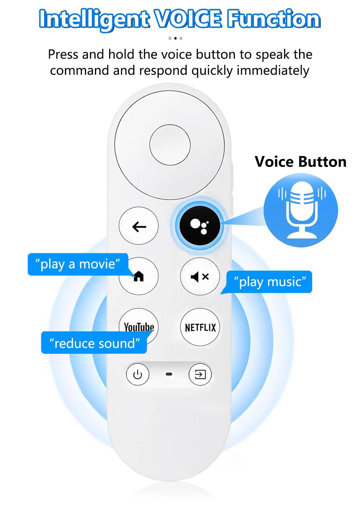 AieSHOP New Upgrade Voice Remote for Google Chromecast 4k Snow/HD TV, Replacement Remote Control for G9N9N, GA01920-US, GA01409-US, GA01923-US, GA01919-US