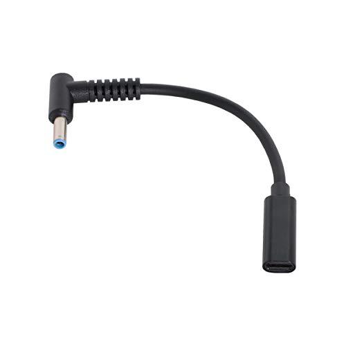 cablecc cablecc Type C USB-C Female Input to DC 4.5x3.0mm Power PD Charge Cable fit for HP Laptop 18-20V