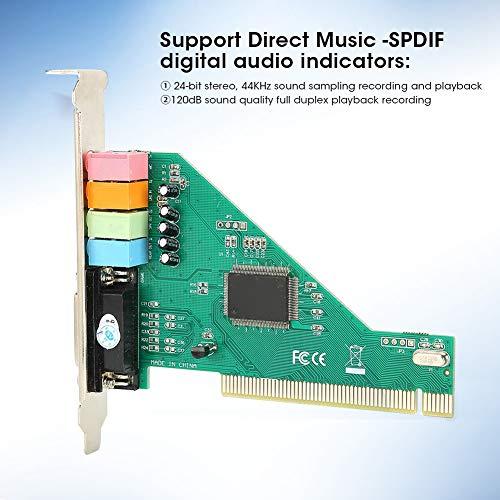 VBESTLIFE CMI8738 PCI Sound Card, PCI Sound Card Channel 4.1 for Computer Desktop Internal Audio Karte Stereo Surround