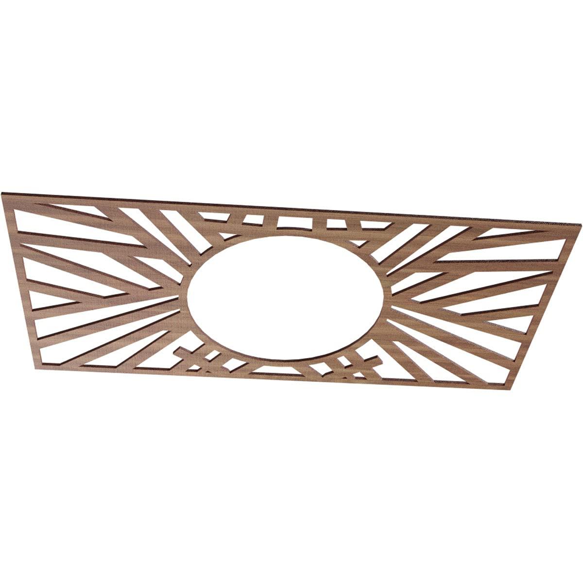 Ekena Millwork Ekena Millwork 38"W x 19"H x 14 1/4"ID x 1/4"T Hoover Wood Fretwork Pierced Ceiling Medallion, Walnut